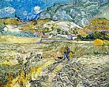 Vincent Van Gogh Famous Paintings - Champ de bl et paysan 1889
